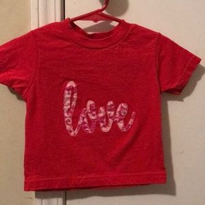 Girls red short sleeve shirt